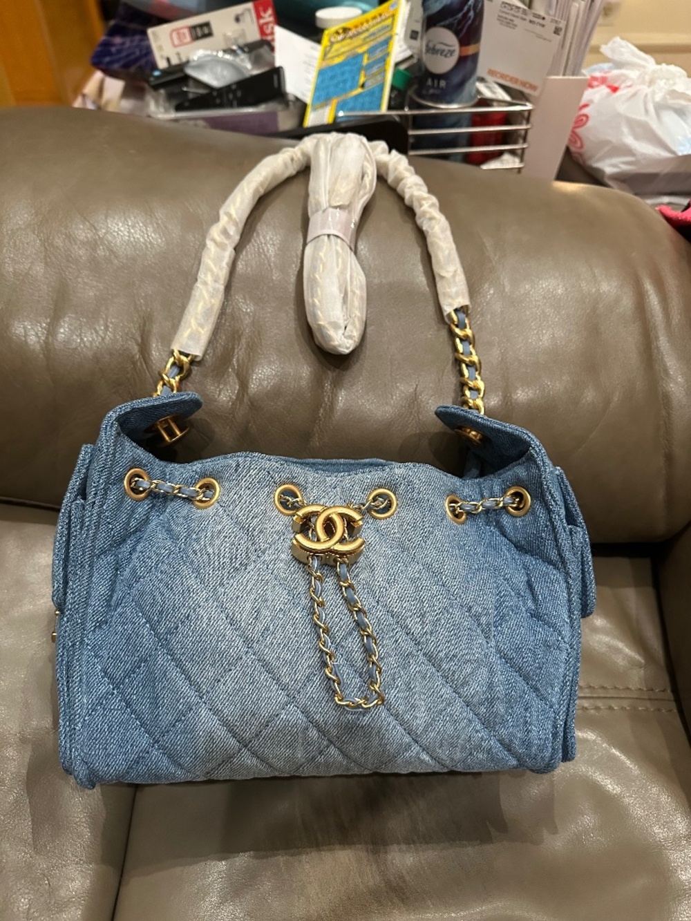 NWOT Mini Blue Demin Handbag